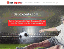 Tablet Screenshot of bet-experts.com